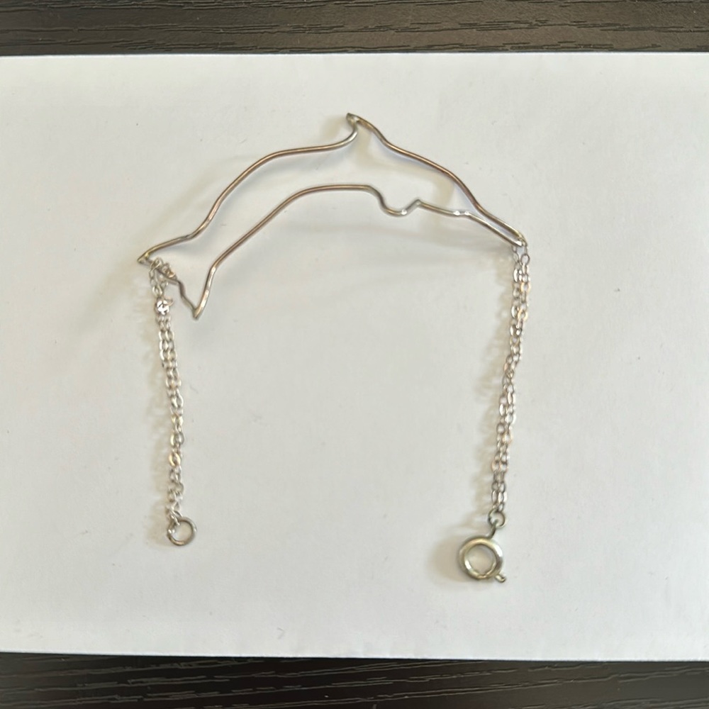 silver color dolphin bracelet